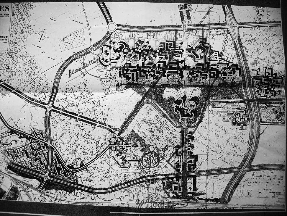 Plan de la zone à urbaniser par priorité de 1964, SAES de la ville de Sevran, reproduit dans Burgel et Jullien, art.cité.